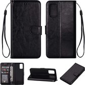 Hoesje geschikt voor Samsung Galaxy S20 - Bookcase - Pasjeshouder - Portemonnee - Koord - Kunstleer - Zwart