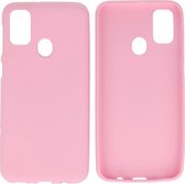 Bestcases Color Telefoonhoesje - Backcover Hoesje - Siliconen Case Back Cover voor Samsung Galaxy M31 - Roze