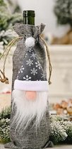 Cadeauverpakking Wijnfles Kerst | Wijnfleshoes Kerstman - sneeuwpop | Wijnfleshouder Kerstdecoratie| Wijnfles Decoratie