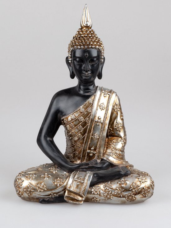 Buddha - Zwart - Goud - 41cm - Boeddha