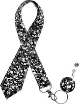 Moodadventures | Keycard Houder | Black and White Flowers | Sleutels en Keycard