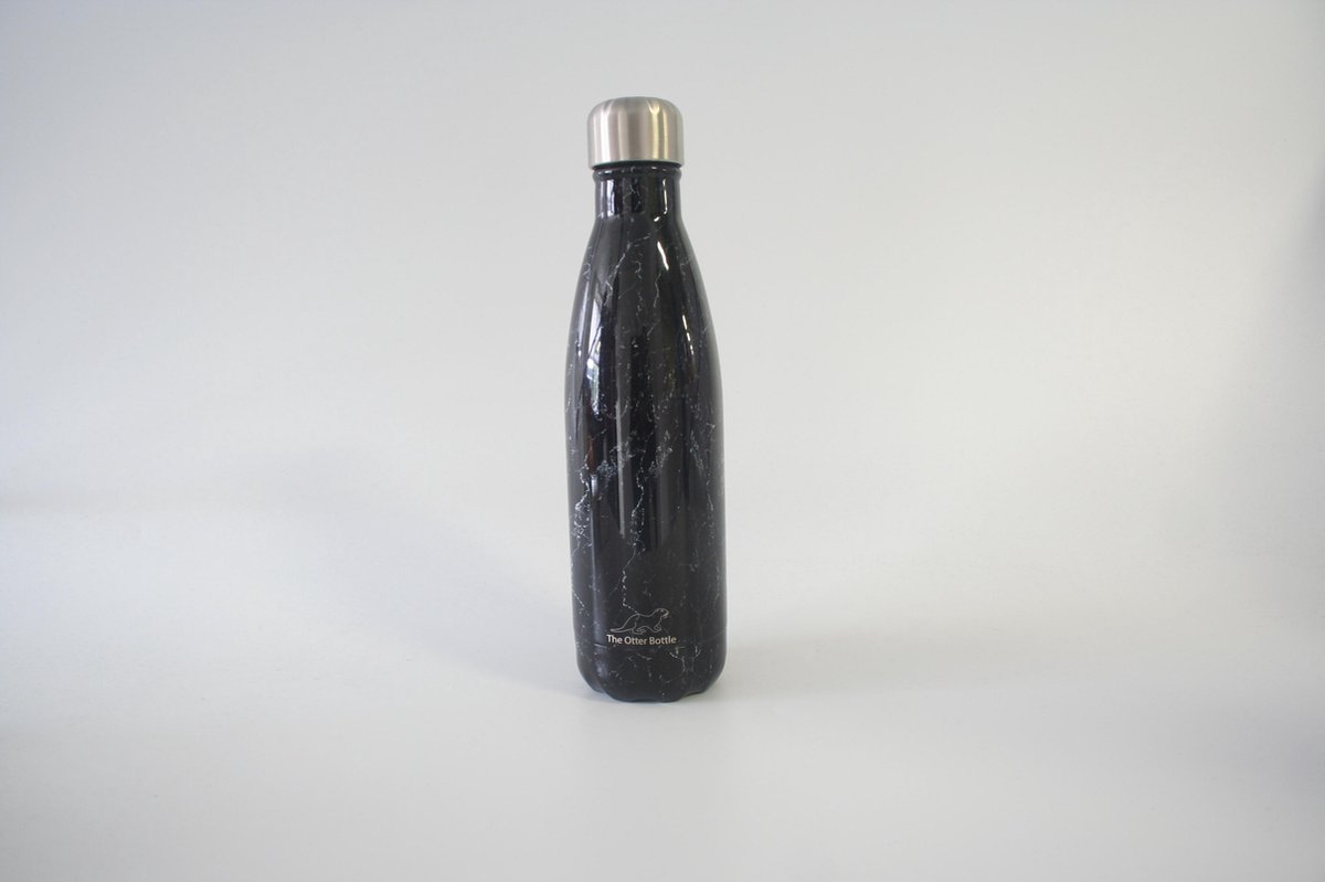 The Otter Bottle Thermosfles Zwart