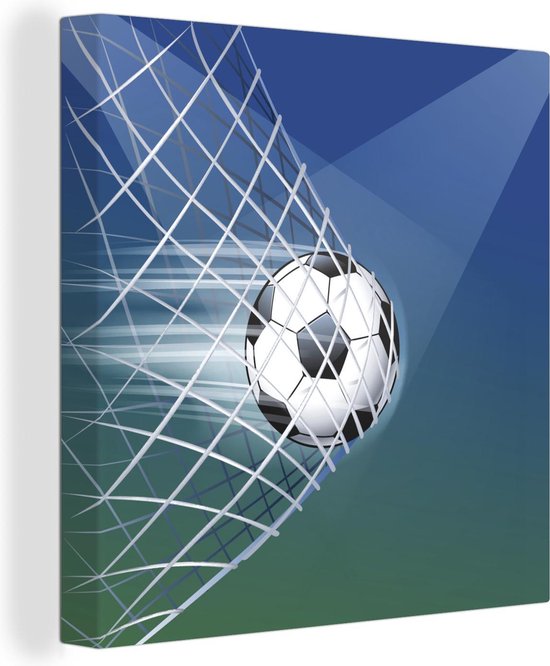Canvas Schilderij Voetbal illustratie Een illustratie van een voetbal
