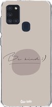 Casetastic Samsung Galaxy A21s (2020) Hoesje - Softcover Hoesje met Design - Be kind Print