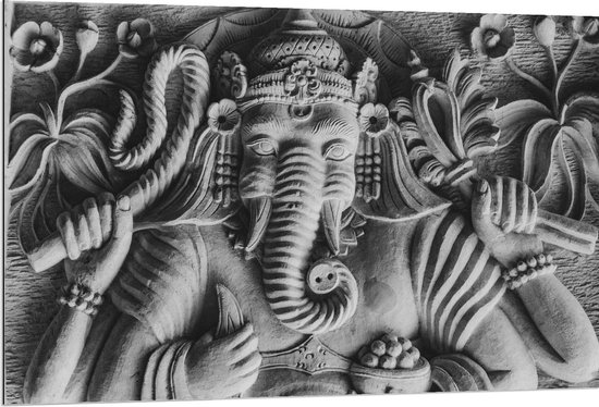 Dibond - Kleimonument Religieuze Schildpad - 120x80cm Foto op Aluminium (Wanddecoratie van metaal)