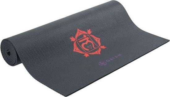 Yogamat - Gaiam Premium Black Chakra - 173 x 61 x 0,6 cm
