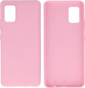 Bestcases Color Telefoonhoesje - Backcover Hoesje - Siliconen Case Back Cover voor Samsung Galaxy A31 - Roze