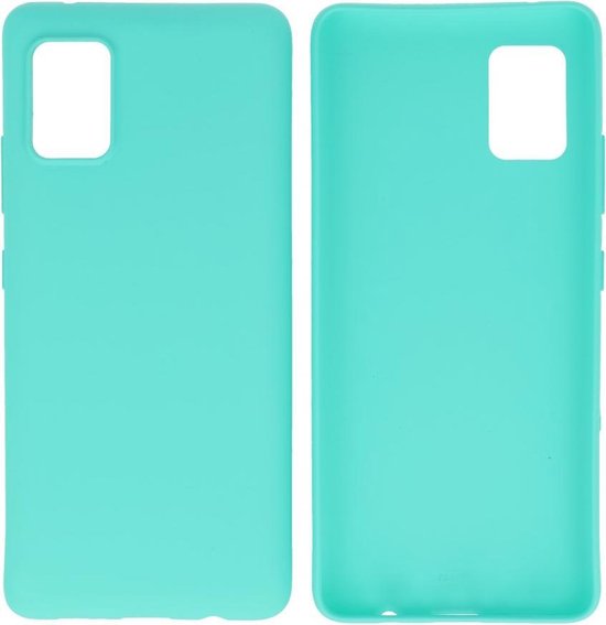 Bestcases Color Telefoonhoesje - Backcover Hoesje - Siliconen Case Back Cover voor Samsung Galaxy A41 - Turquoise