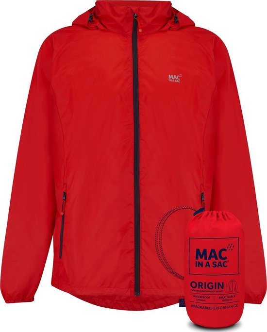 Mac in a Sac Regenjas - Volwassenen - Lava Red - Maat 3XL