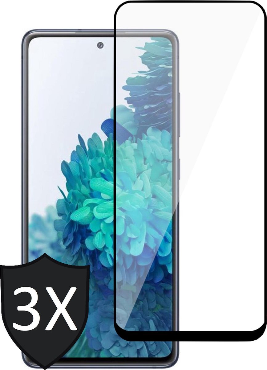 Screenprotector geschikt voor Samsung S20 FE - 3x Glas Full Screen Protector