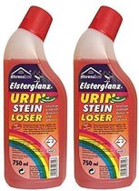 2 x 750 ml Elsterglanz urinesteenverwijderaar, toiletreiniger, krachtig tegen urinesteen