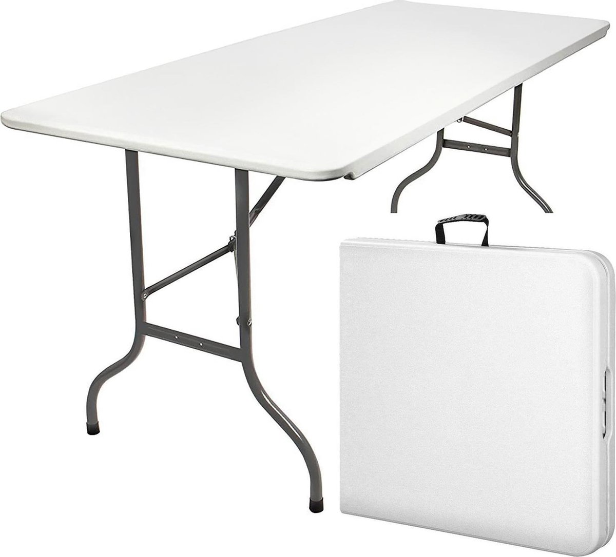 Table pliante Maxx - 183x76x74 cm - Blanc