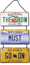 Signs-USA - The Show Must Go On - aan kettingen - Souvenir kentekenplaat nummerbord Amerika - verweerd - 30,5 x 55 cm