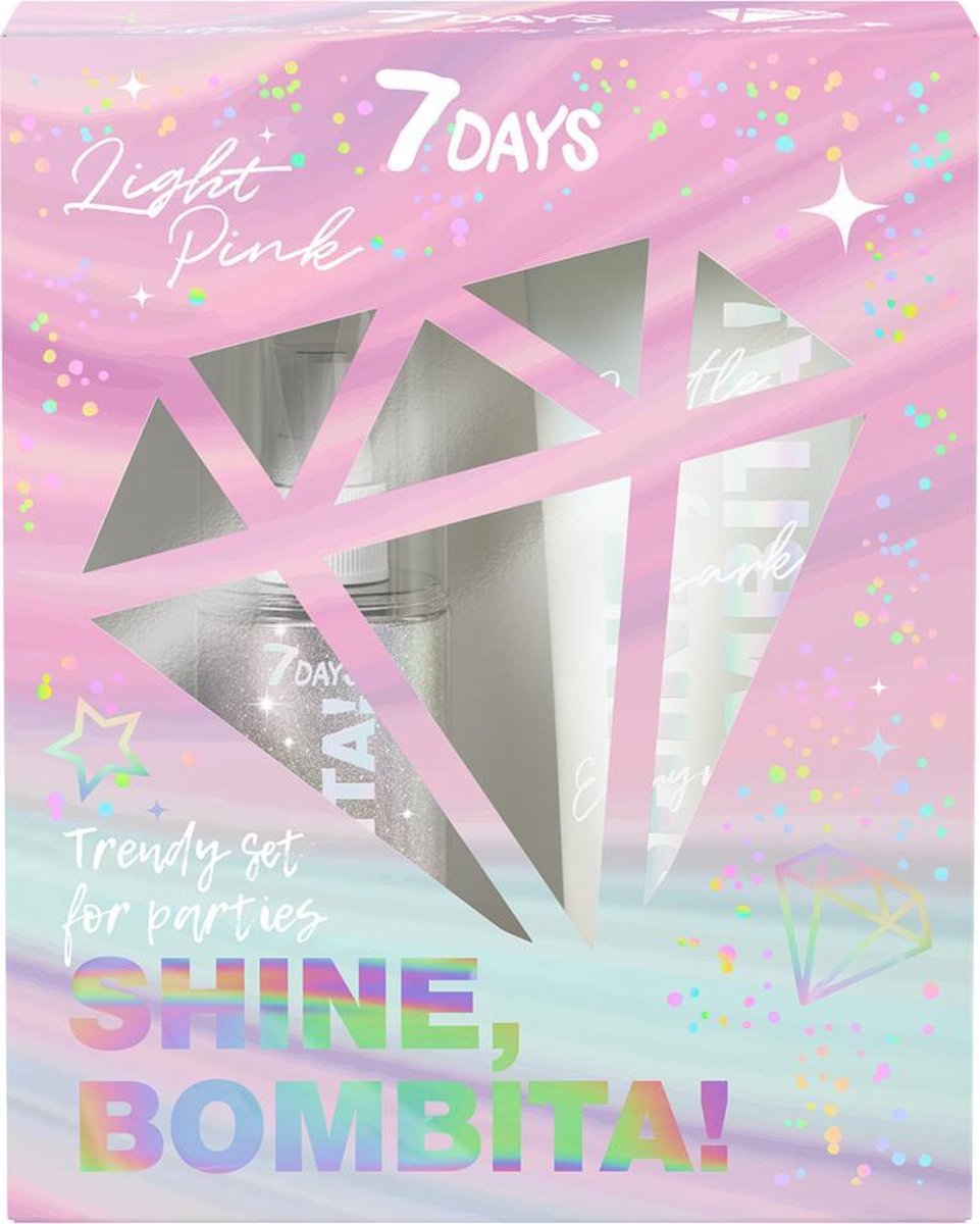 7 DAYS Shine, Bombita! Gift Set Light Pink