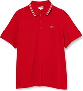 Lacoste Sport polo Regular Fit - super light knit - rood met wit - Maat: L