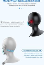 Ear Saver | mondkapje houder |set van 5 mondkapjes houders | 5 verschillende kleuren | Zwart, Wit, Grijs, Roos, Blauw, Roze | voorkomt pijn en irritatie | persoonlijke bescherming