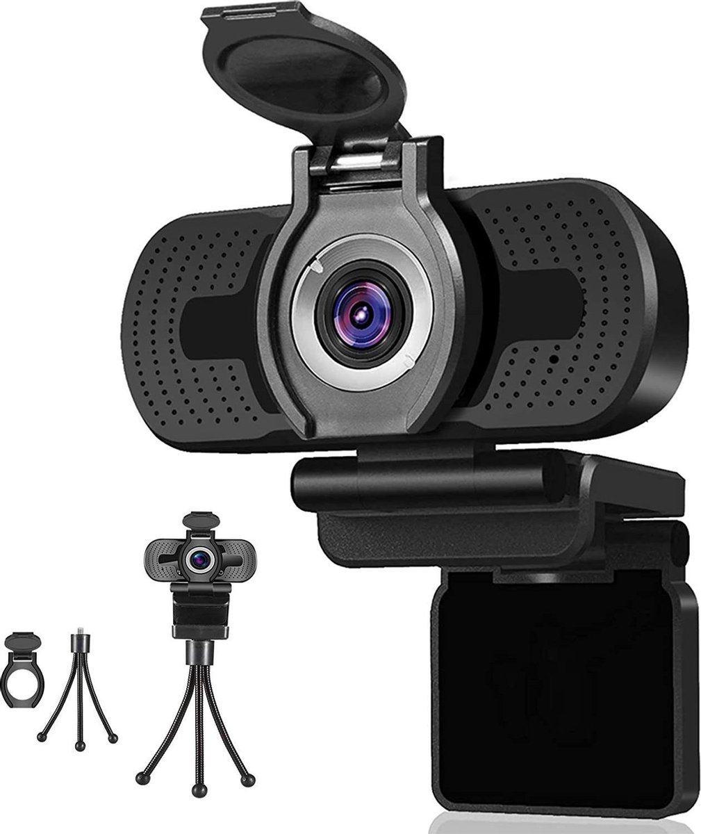 cam Full HD 1080P cam met Standaard en cover Thuiswerken