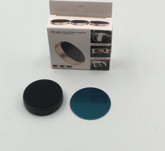 Universele 3M Sticker Dashboard Magneet Telefoon Houder voor in de Auto Kleur: zwart - ZT Accessoires