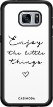 Samsung S7 hoesje - Enjoy life | Samsung Galaxy S7 case | Hardcase backcover zwart