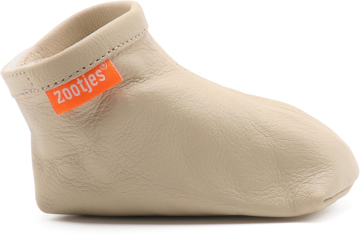 Zootjes - babyslofjes - uni beige - bio leer