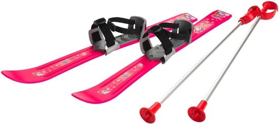 sokken Voorzitter balans Kinderski's met skistokken - Skiset Mini Ski's - Kinder Skietjes Roze |  bol.com