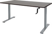 RoomForTheNew Bureau Heathrow Slinger-Desk - Zit sta Bureau - Zit sta Bureau Elektrisch - Gaming Bureau - Game Bureau - Verstelbaar Bureau - standing Desk - slinger bureau--Logan eiken blad-Aluminium  onderstel- 180x80