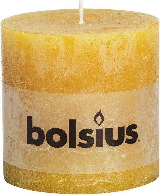 Verwisselbaar Gevlekt renderen 6 stuks Bolsius oker geel rustiek stompkaarsen xl 100/100 (57 uur) | bol.com