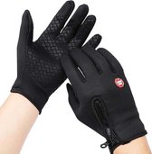 Fietshandschoenen  winter met extra grip en touchscreen gevoelig zwart maat L Sandesen®