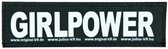 Julius K9 Labels Voor Powerharnas/Tuig Girlpower - Zwart/Wit - S