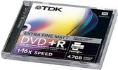 TDK DVD+R Inkjet Printable Extra Fine Matt 10-p. Jewel Case