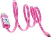 OTB MicroUSB kabel met roze lichtgevend looplicht