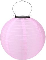 Solar lampionnen roze 35 cm - rond