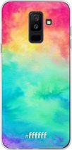 Samsung Galaxy A6 Plus (2018) Hoesje Transparant TPU Case - Rainbow Tie Dye #ffffff