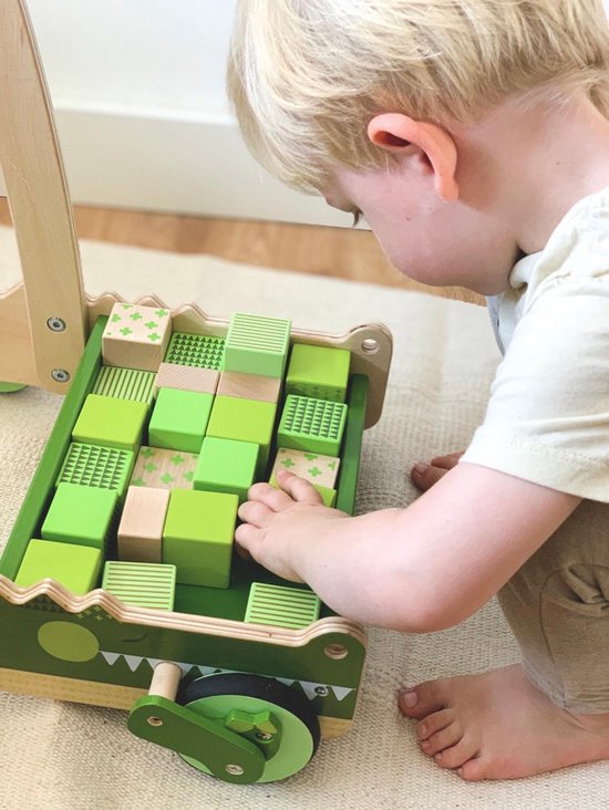 Houten Loopwagen Krokodil van Little Dutch — afbeelding 4