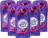 Lady Speed Stick Pro 5 in 1 Deodorant Stick - 48H Zweet Bescherming & Anti Witte Strepen - Populairste Anti Transpirant Deo Stick - Deodorant Vrouw - 6-Pack