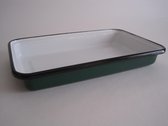 Emaille ovenschaal - 35 x 20 cm - donkergroen