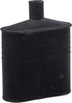 Veldfles velvet - zwarte veldfles - metaal - vaas