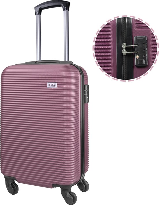 Lekeinchi trolley trolley suitcase travel suitcase hand luggage, Pink-6, M, suitcase and trolley