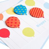 Kaart | ballonnen | verjaardagskaart | kaart + enveloppe - 2 stuks
