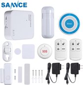 Sannce Alarm Home + Système d'alarme sans fil intelligent - Wifi - Fonction GSM - avec bouton d'urgence - Meilleur testé