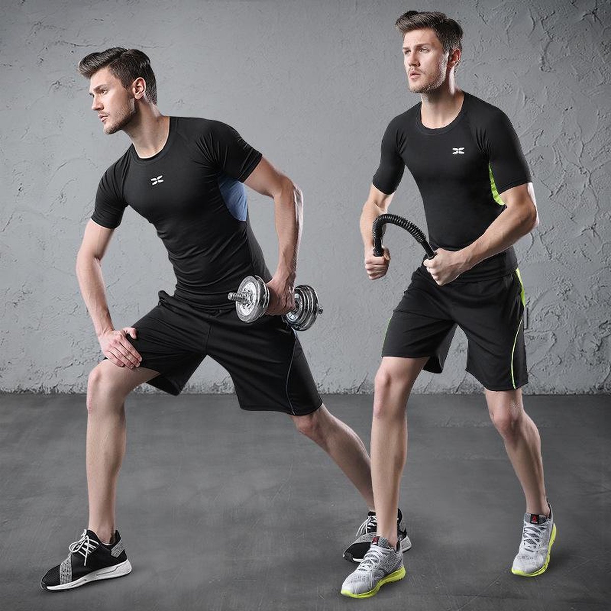 LucaSng Heren 5 stuks compressieondergoed sportkleding set sportkleding