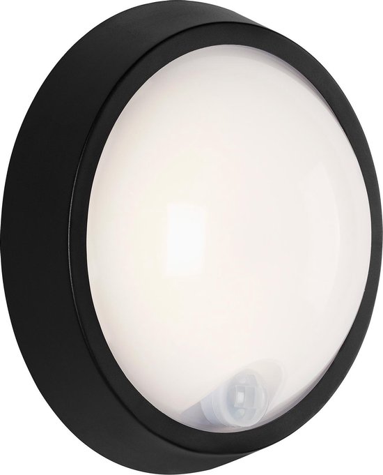 Briloner Leuchten HELSINKI Lampe d'extérieur LED - 12W - détecteur de mouvement - IP44 - noir - plastique