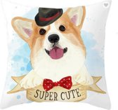 Kussenhoes 45x45cm - Hond Funny 6