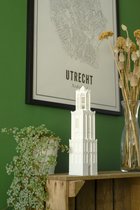 Decoratie Domtoren Utrecht - Beeldje 3D geprint - Wit - 30 cm