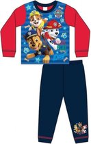 Paw Patrol pyjama - rood met blauw - Team Paw pyama - maat 92/98