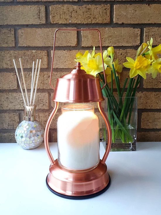Hurricane Candle Warmer Lantern copper