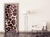 Sticky Decoration - Luxe Deursticker Dierenprint giraffe - op maat voor jouw deur