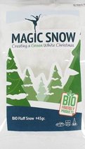 3x Zakje ecologisch kunstsneeuw/nepsneeuw wit van 45 gram - Milieubewust decoratie sneeuw