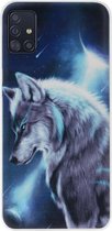 ADEL Siliconen Back Cover Softcase Hoesje Geschikt voor Samsung Galaxy A51 - Wolf