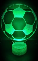 njkadoos 3D LED Lamp Voetbal CRAQ - 7 Kleuren - Met Afstandsbediening